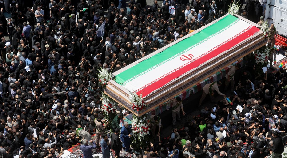 Funeral do falecido presidente iraniano, Ebrahim Raisi, em Teerã