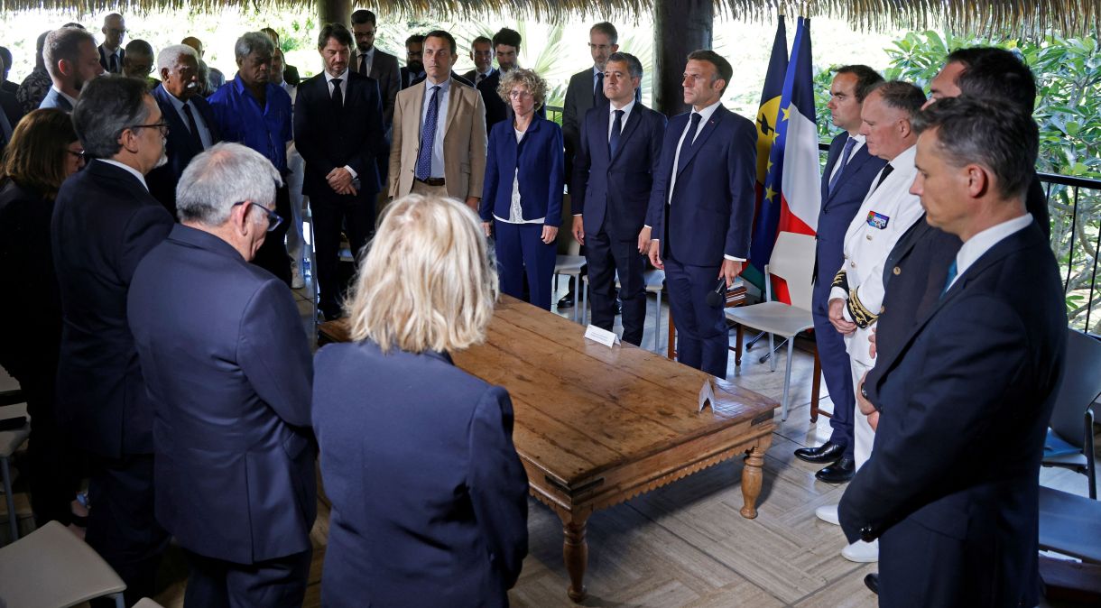 Emmanuel Macron, presidente da França, visita Nova Caledônia