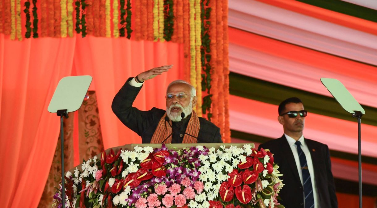 Premiê indiano Narendra Modi em Srinagar