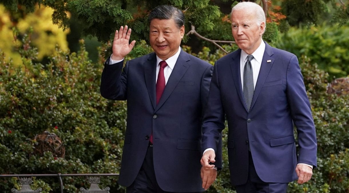 Joe Biden e Xi Jinping em Woodside