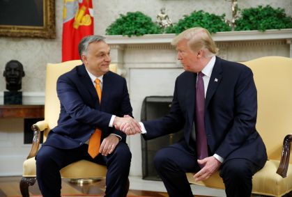 Trump e Orbán em Washington